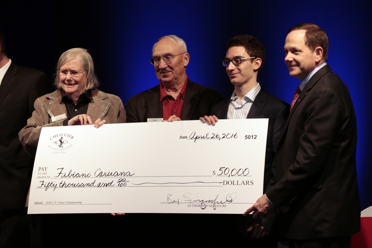 Fabiano Caruana, winner, U.S. Championship